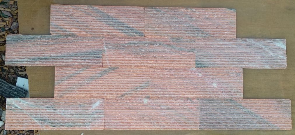 Marble Pink Chip Out Stone Wall Cladding