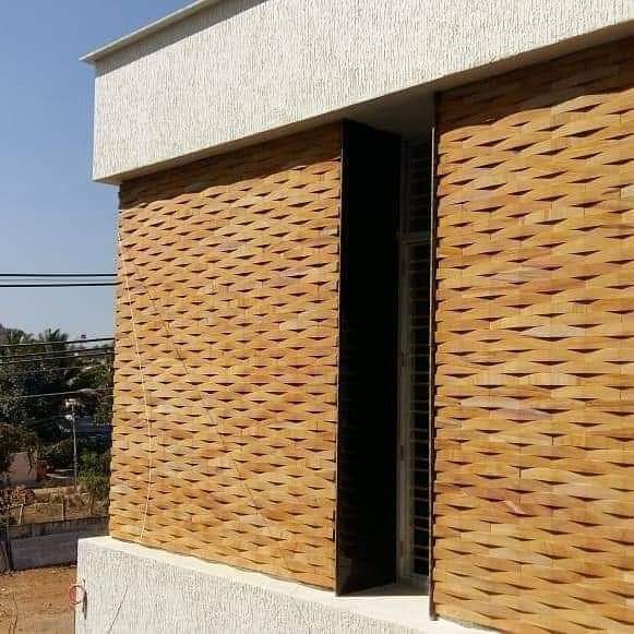 Teak Sandstone Wall Cladding Tiles