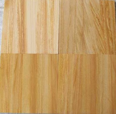 Natural Honed Surface Finished Yellow Wood Sandstone Tiles, Landscape and Flooring Tiles
