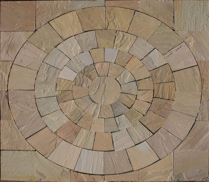 Sandstone Large Circle Paving Kit