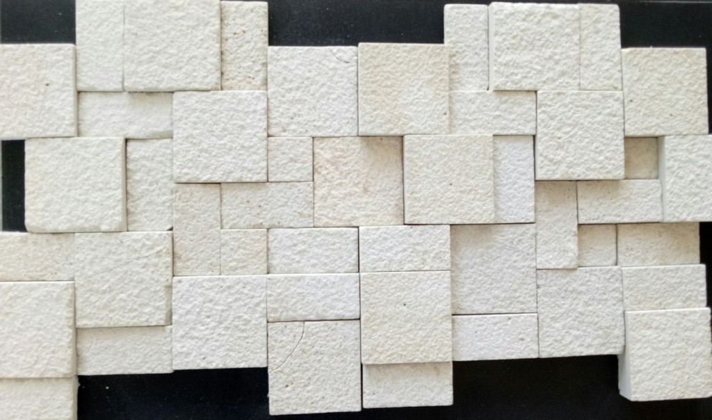  White marble 3D cladding stone tile