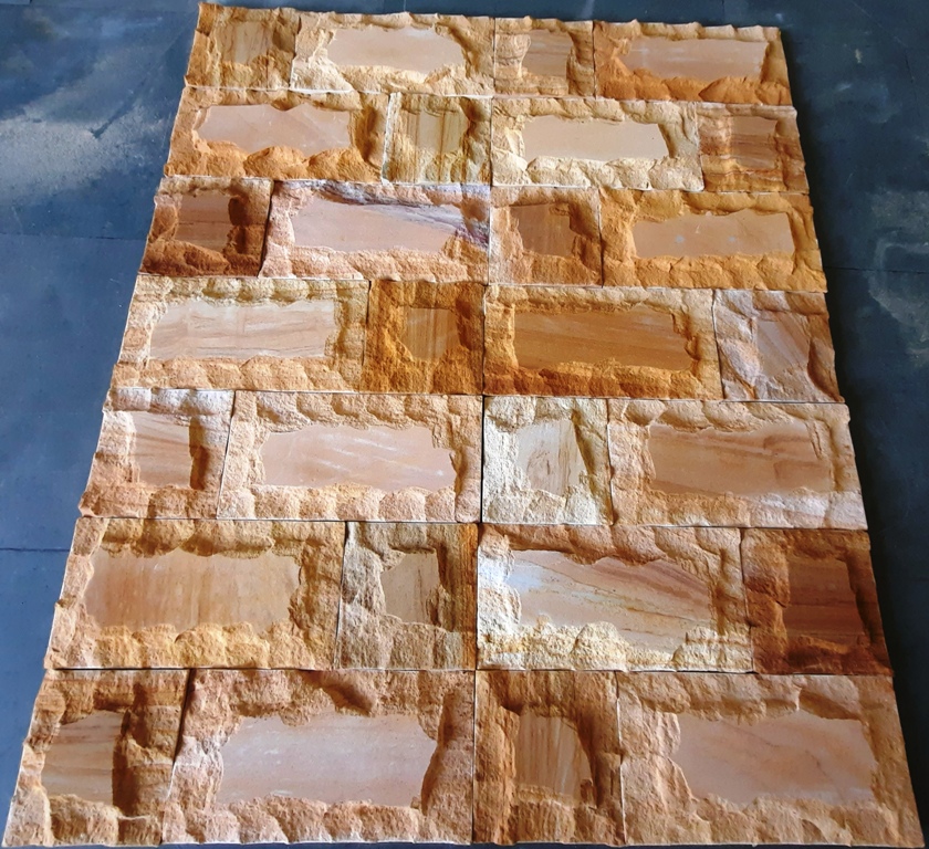 Yellow Sandstone Elevation Tiles For Exterior and Boundary Wall